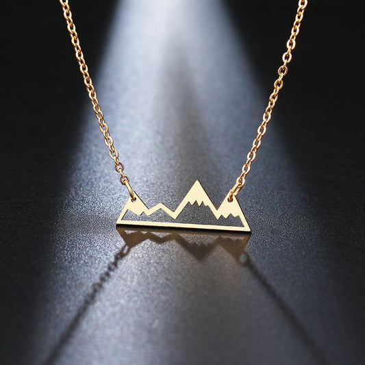 Minimalist Mountain Peaks Necklace