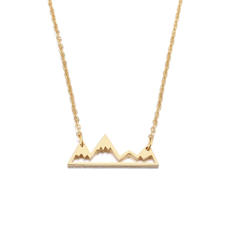 Minimalist Mountain Peaks Necklace
