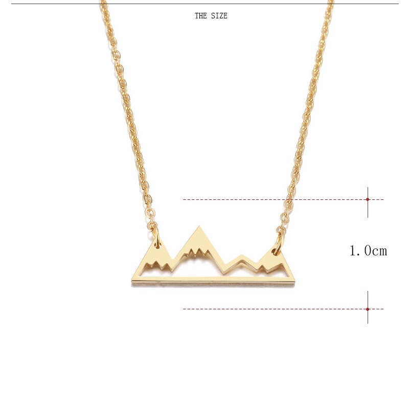 Minimalist Mountain Peaks Necklace